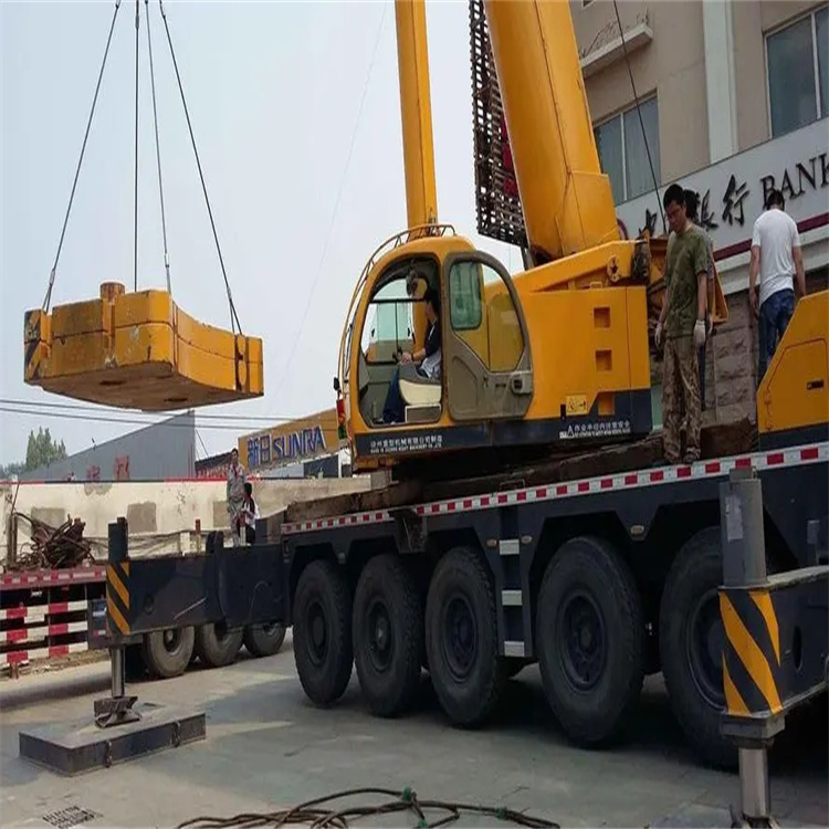 芜湖镜湖当地吊车出租|机器吊装|75吨|工厂搬迁服务